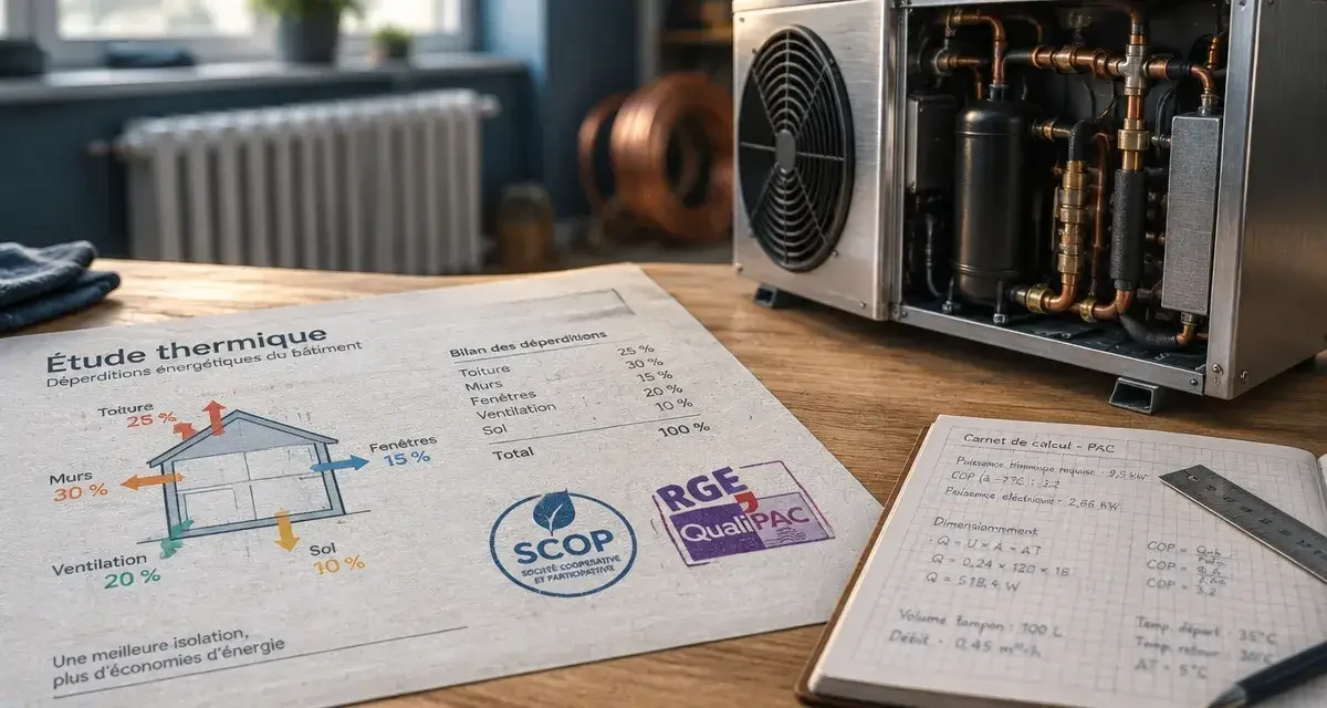 Pompe à chaleur : pourquoi le calcul des déperditions et le SCOP déterminent votre impact réel