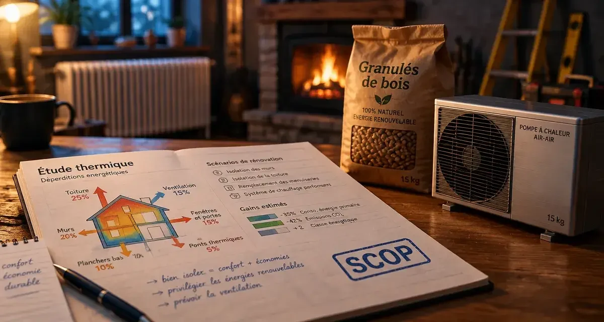 Pompe à chaleur ou poêle à granulés : le calcul de déperditions comme seul juge