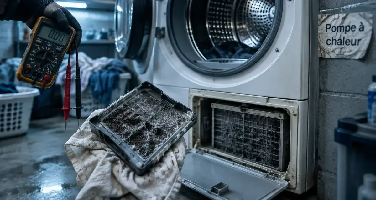 Sèche-linge à pompe à chaleur qui ne chauffe plus : diagnostic technique et rentabilité de la réparation