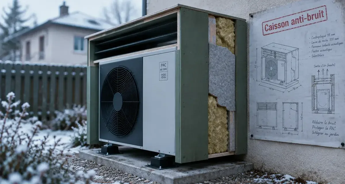 Caisson anti-bruit pour PAC : réduire les nuisances sans compromettre le rendement
